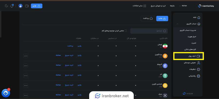 کیف پول صرافی همتاپی