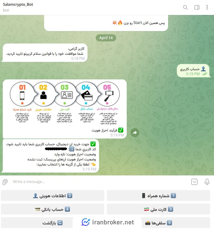 احراز هویت در صرافی سلام کریپتو