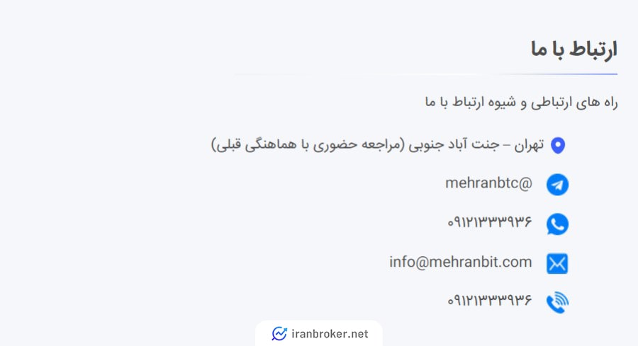 مراجعه حضوری به دفتر صرافی مهران بیت