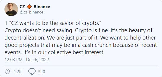 cz tweet