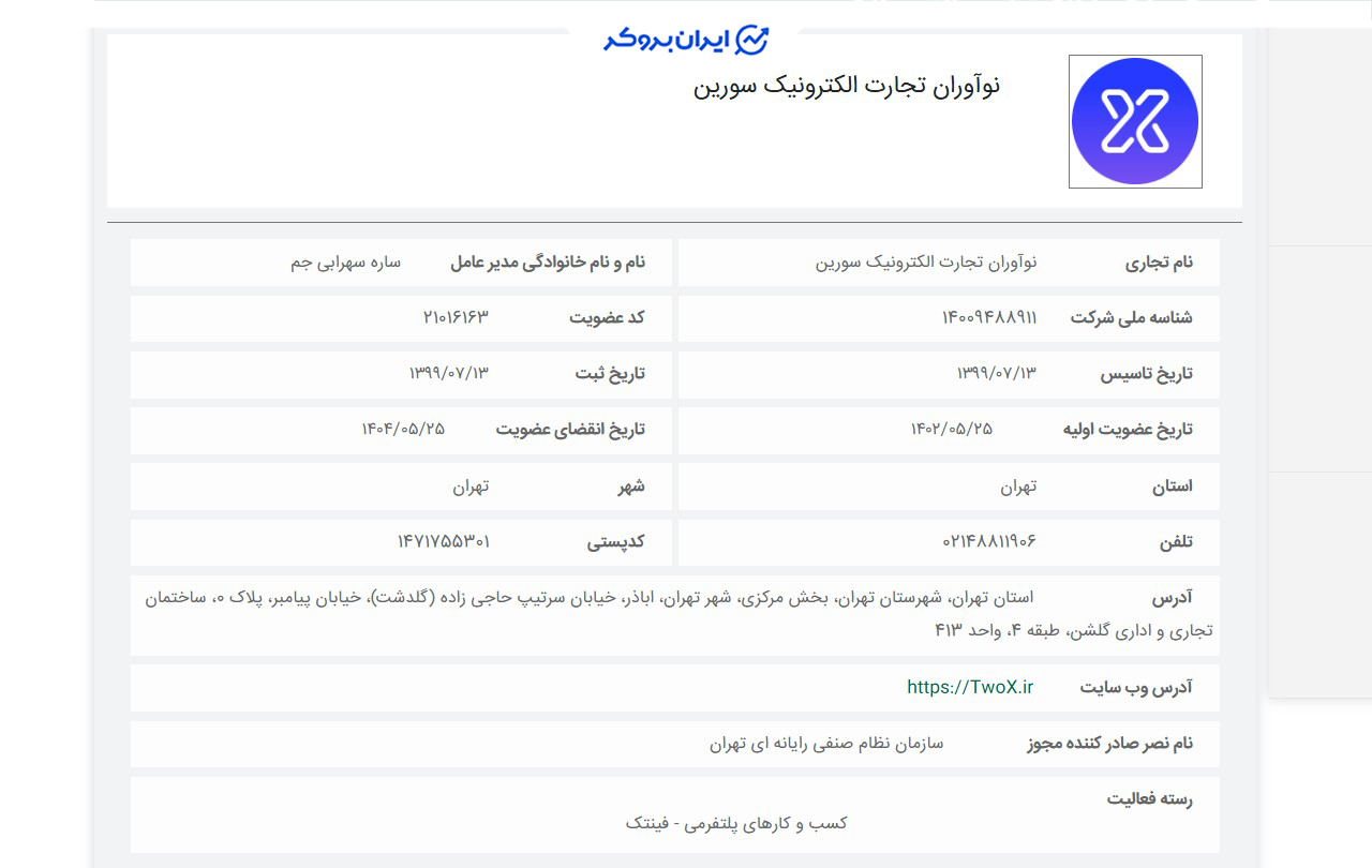 عضویت توایکس در سازمان نصر
