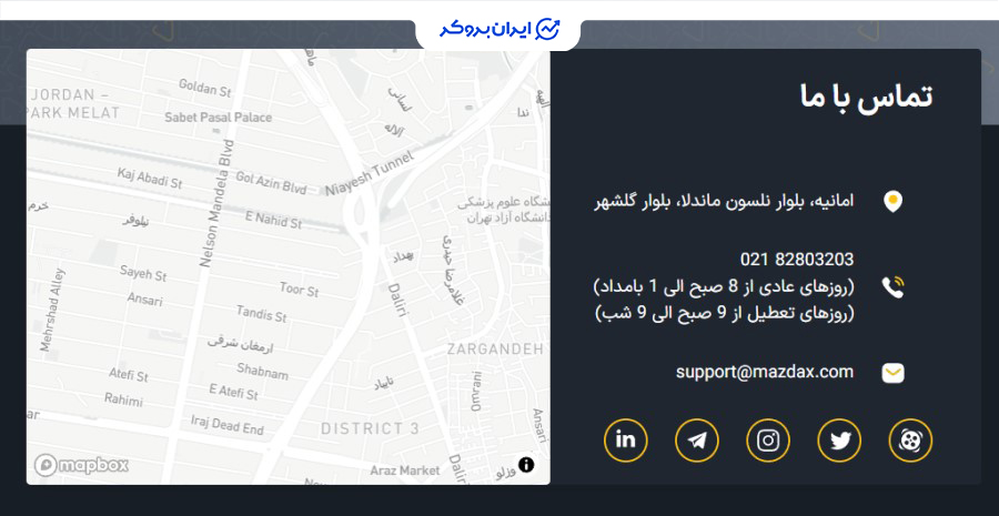 پشتیبانی مزدکس