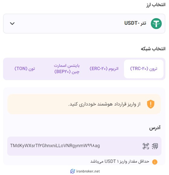 واریز رمزارز به صرافی اکس اونیکس