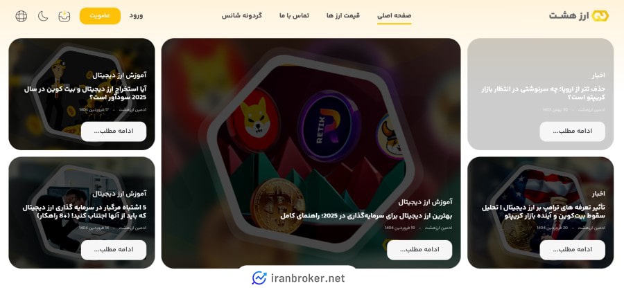 سرویس وبلاگ ارز هشت