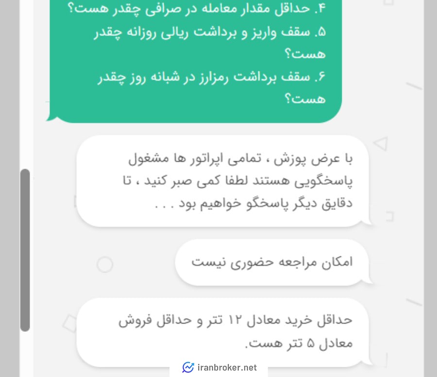 حداقل خرید و فروش در صرافی سینا تتر