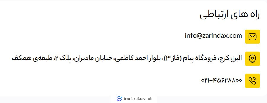 آدرس صرافی زرین دکس