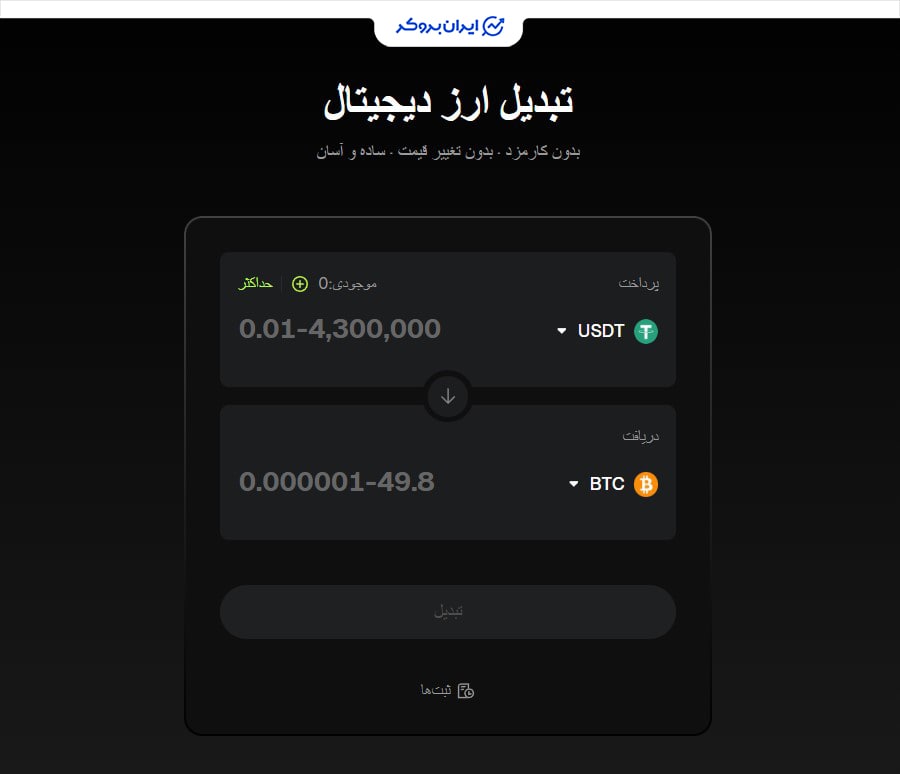 تبدیل ارز دیجیتال در بیت یونیکس