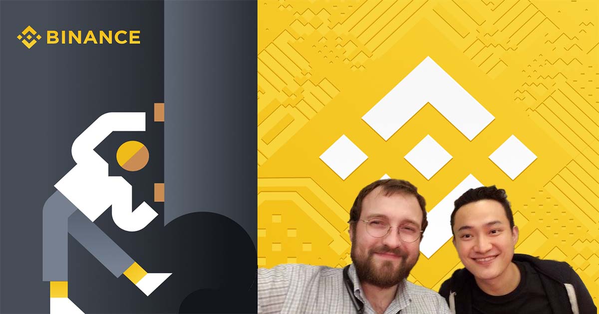 trons justin sun cardanos charles hoskinson side with binance in sec case
