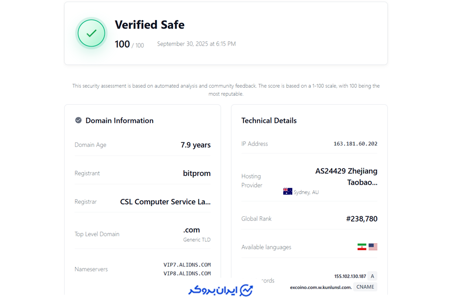 دامنه اکسکوینو