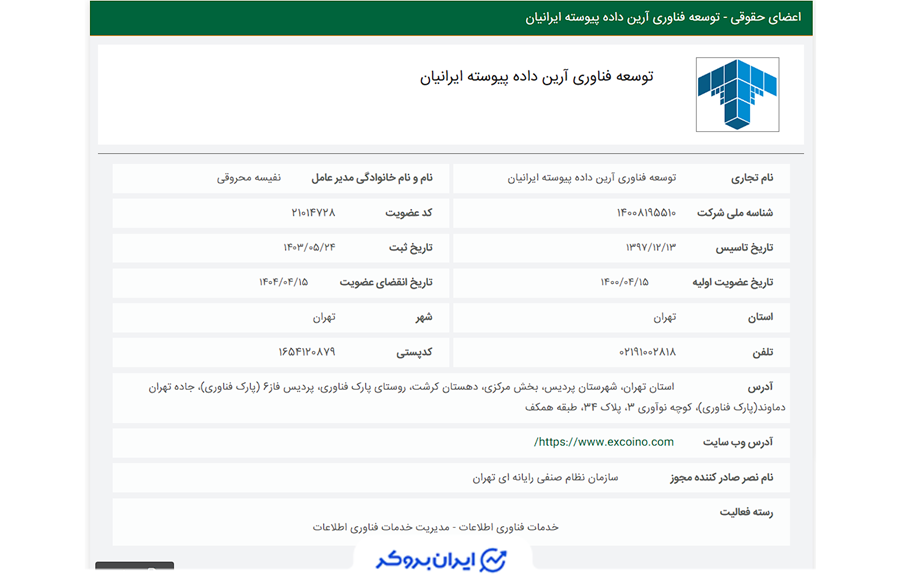اکسکوینو در نظام صنفی رایانه ای