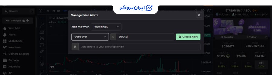 هشدار قیمت دکس اسکرینر