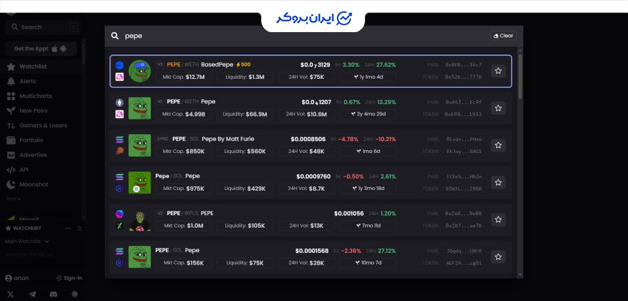 واچ لیست دکس اسکرینر
