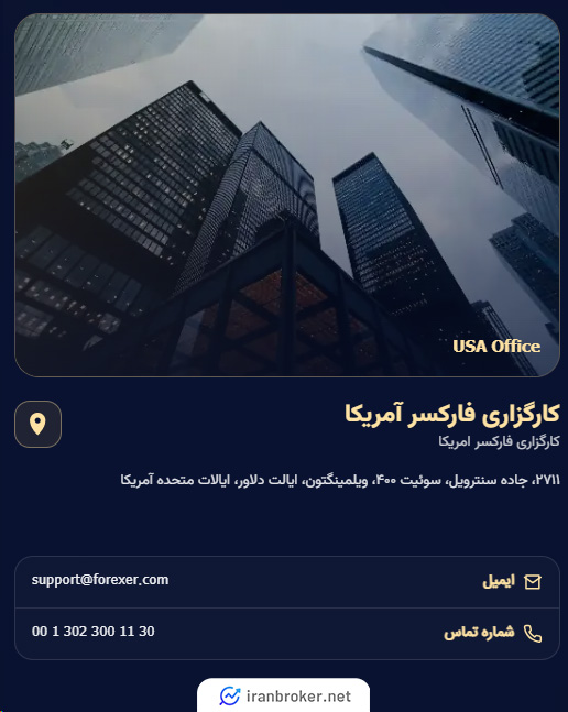 آدرس آمریکای بروکر فارکسر