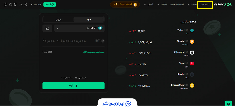 خرید آسان در بیت پین