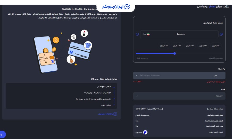 اعتبار خرید کالا در آبان تتر