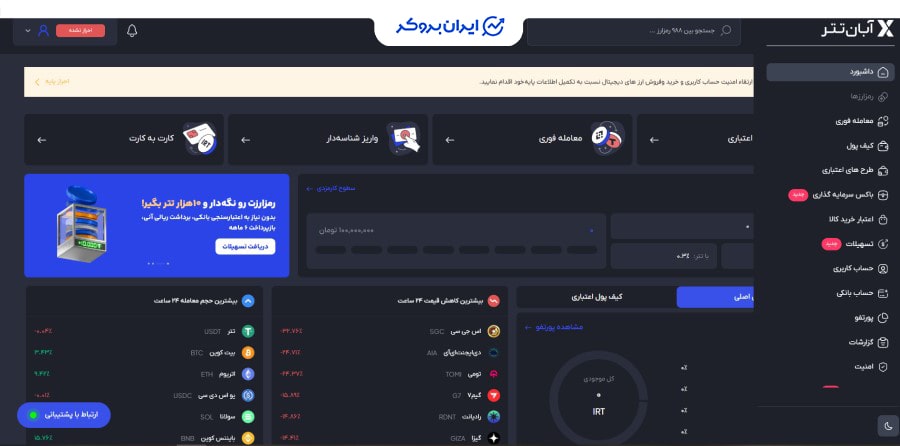 احراز هویت در آبان تتر