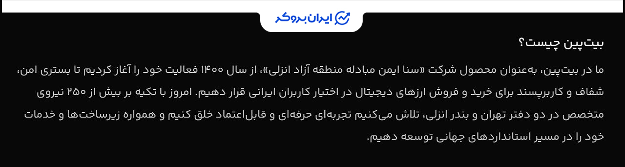 نام شرکت صرافی بیت پیت