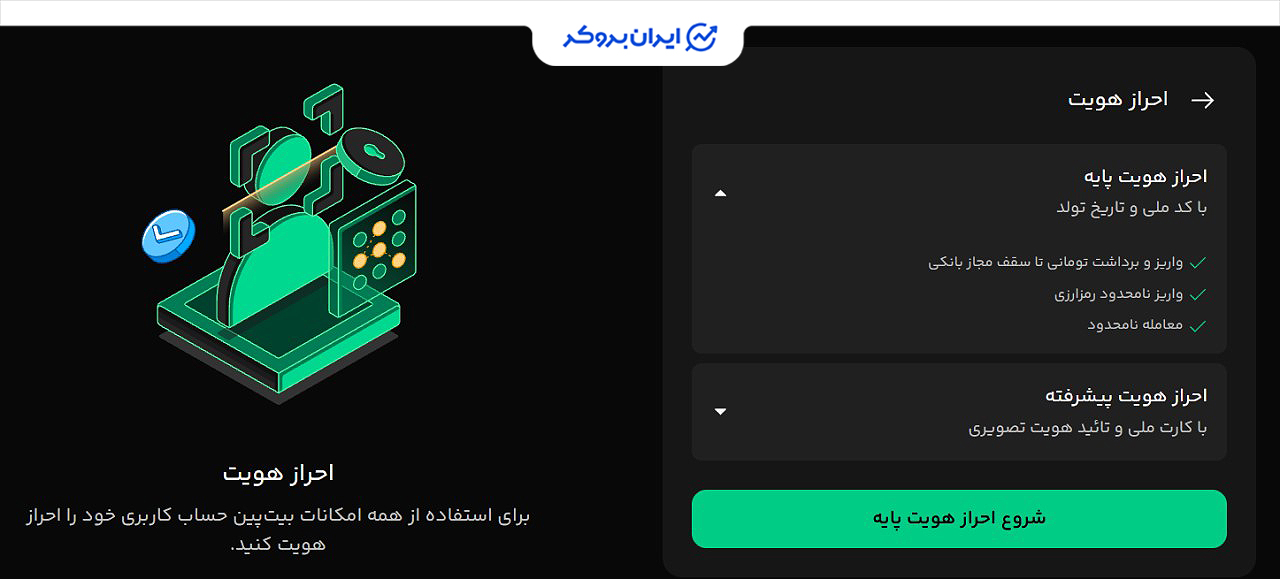 احراز هویت صرافی بیت پین