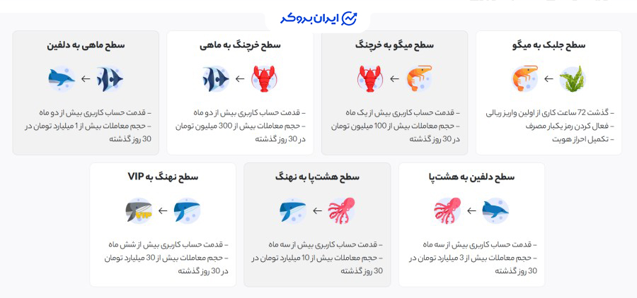 سطوح کاربری صرافی اکسیر