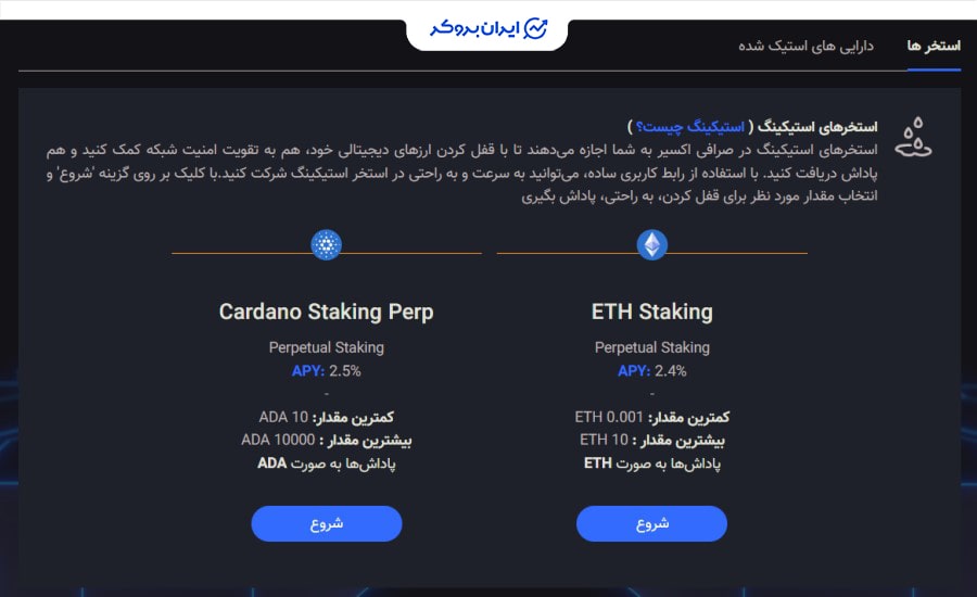 استیکینگ صرافی اکسیر