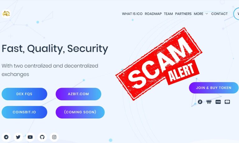 هشدار کلاهبرداری ارز دیجیتال FQS (اف کیو اس) | بررسی FQSwap V2
