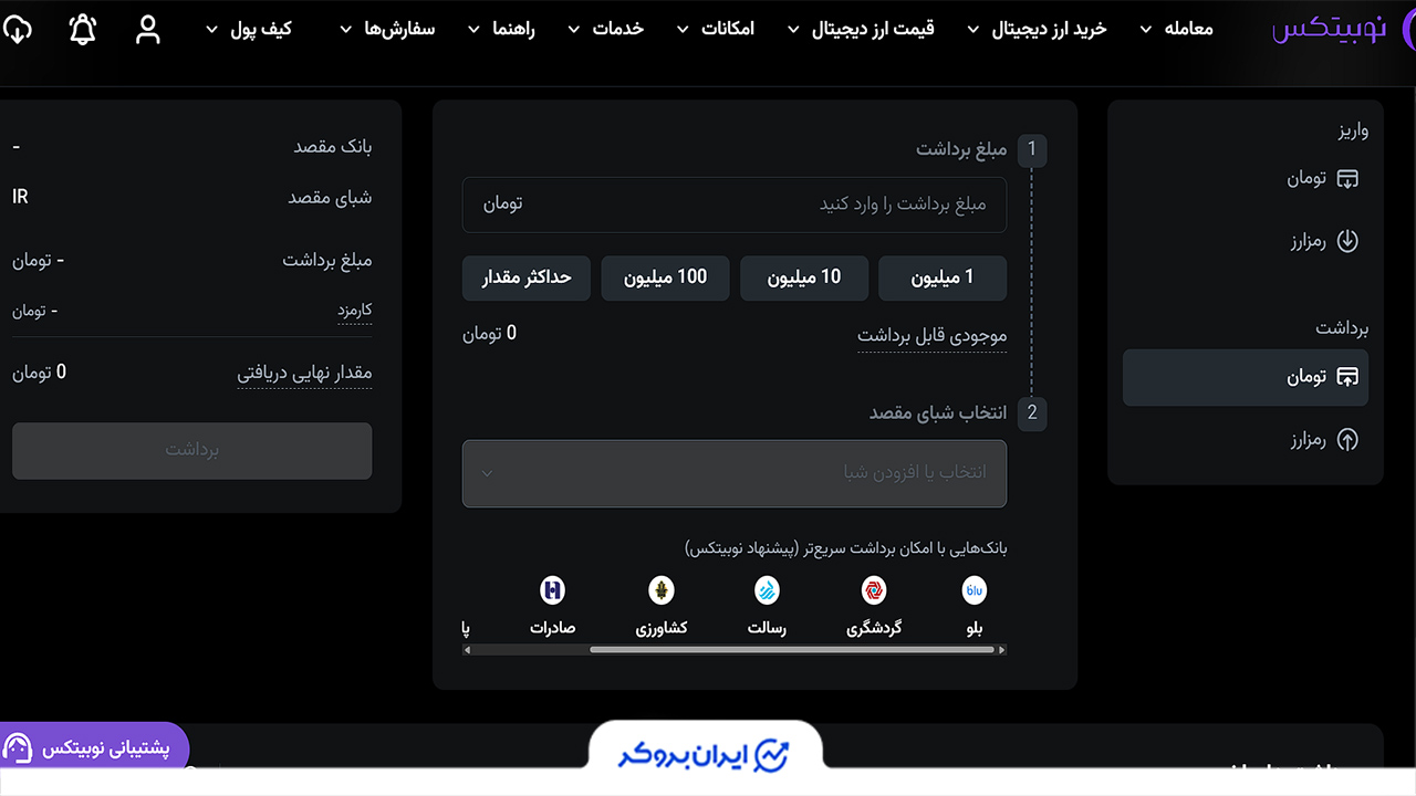 برداشت در نوبیتکس