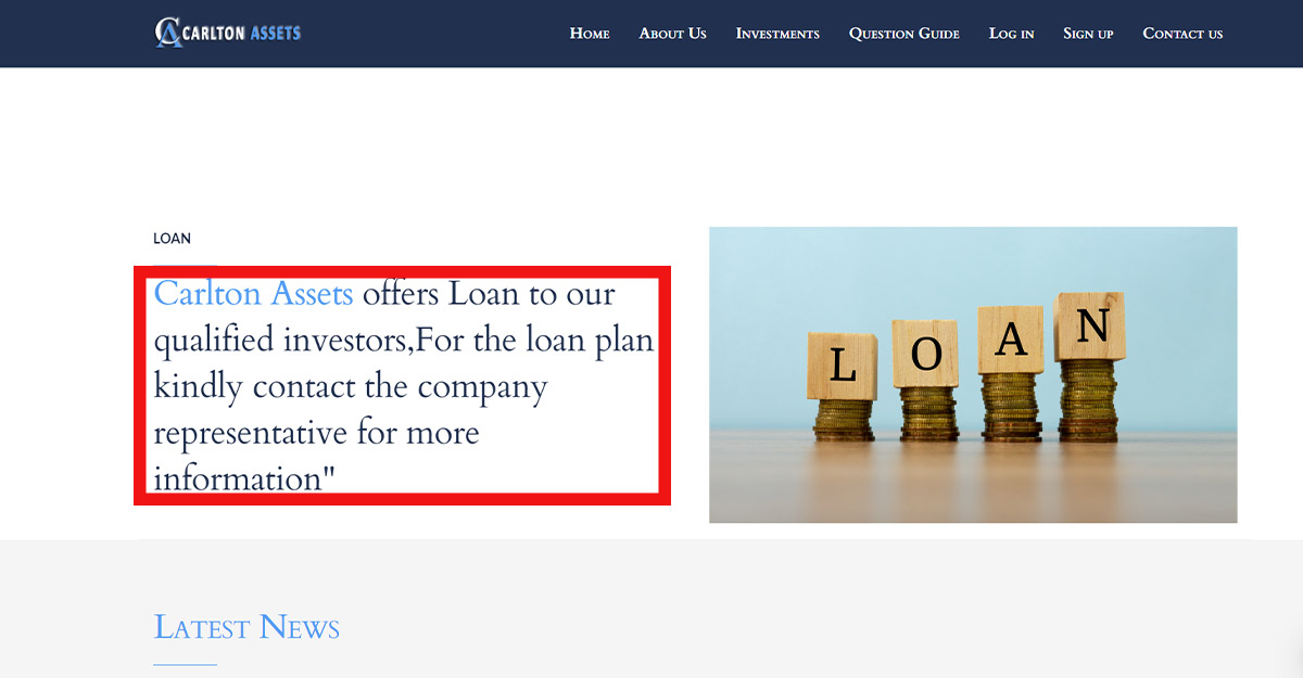 carltonasset loan