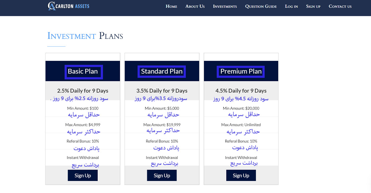 طرحهای سرمایهگذاری