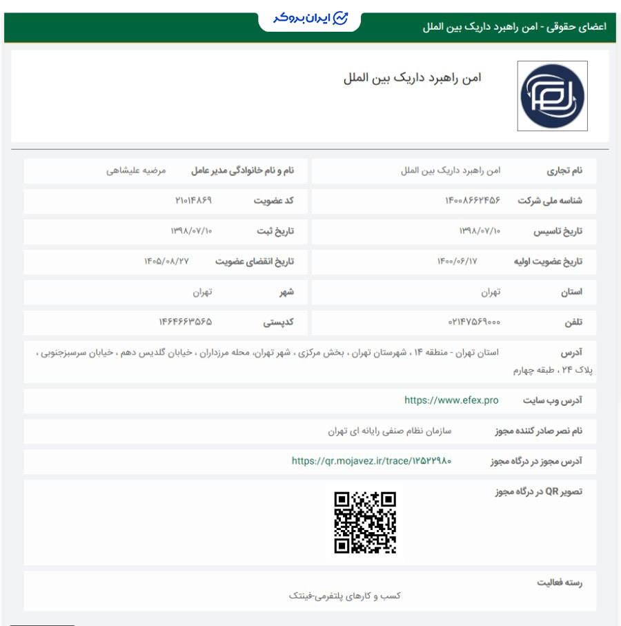 عضویت افکس در سازمان نصر