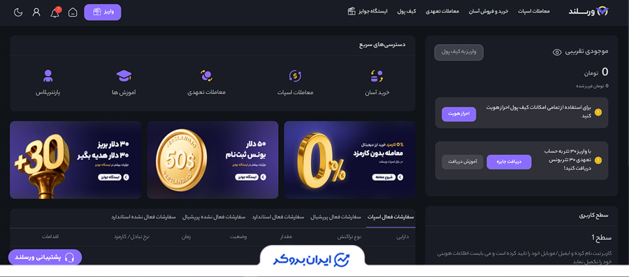 پنل کاربری ورسلند