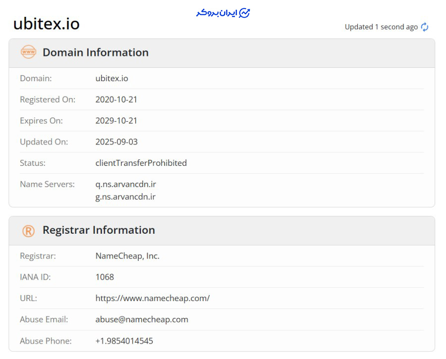 اعتبار سایت یوبیتکس
