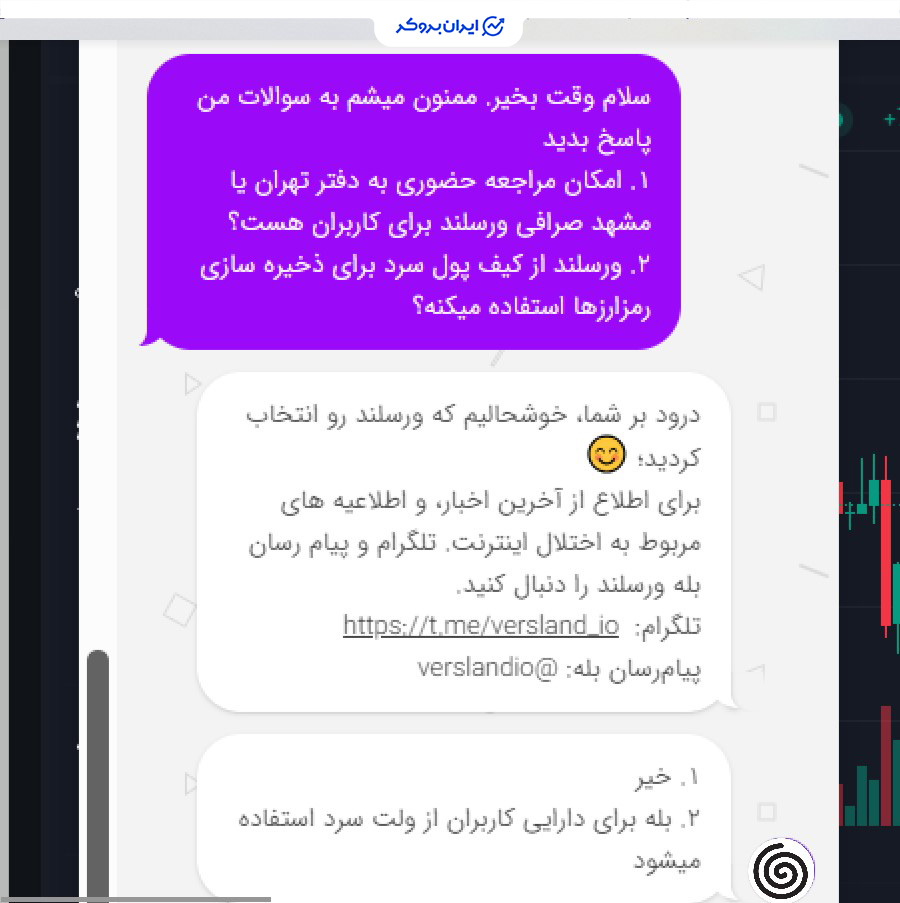 پشتیبانی ورسلند