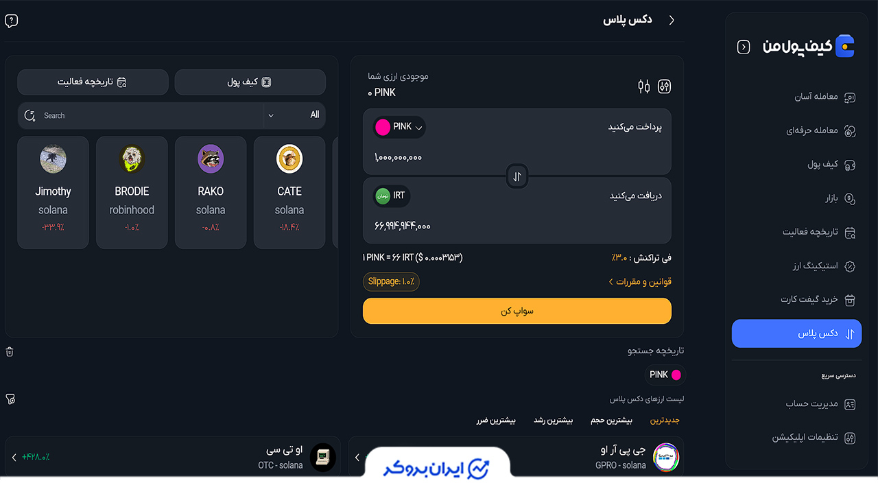 دکس پلاس کیف پول من