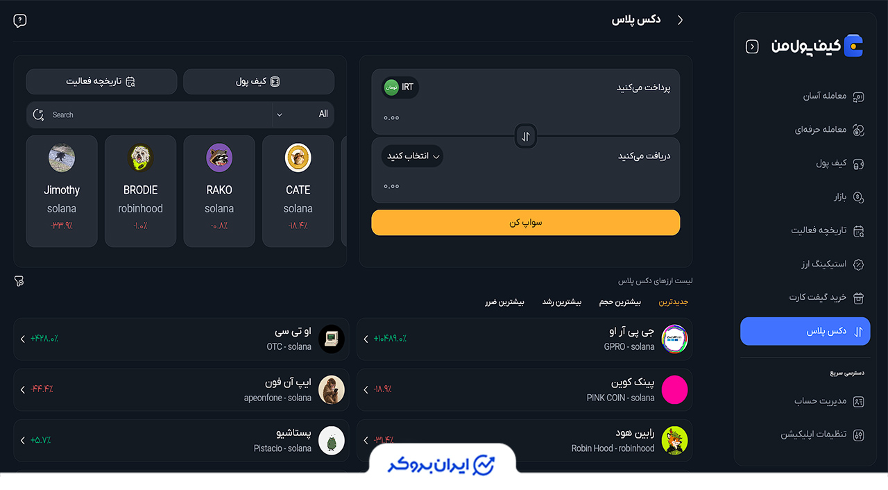 دکس پلاس کیف پول من