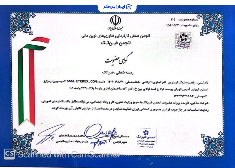 عضویت صرافی اتراکس در انجمن فین تک