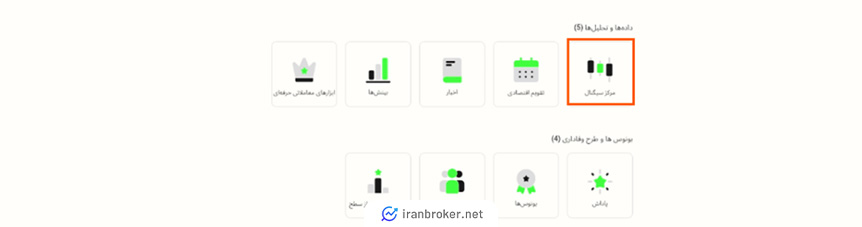 ورود به بخش سیگنال در بروکر آلپاری