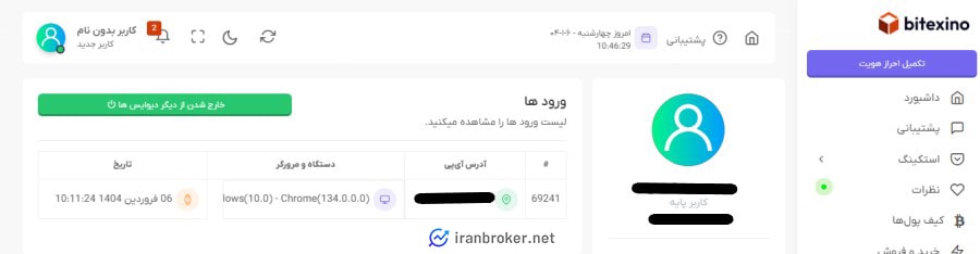 امنیت حساب کاربری صرافی بیتکسینو