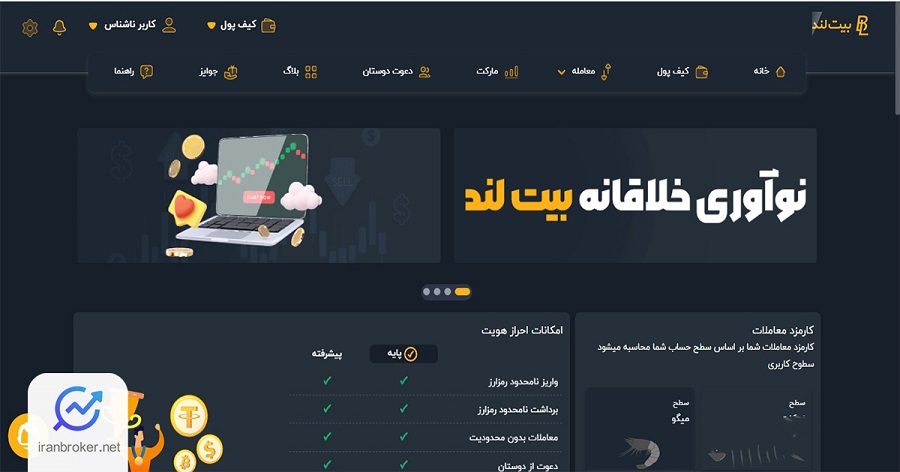 داشبورد اختصاصی صرافی بیت لند