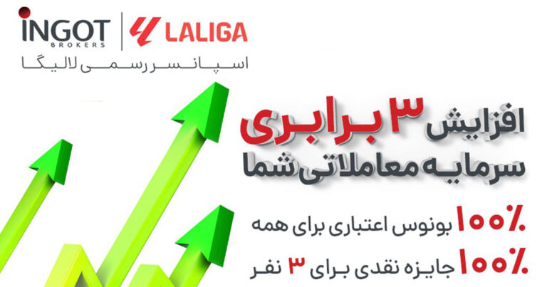 شارژ ۳ برابری حساب با واریز ۲۰۰ دلار به بروکر اینگات
