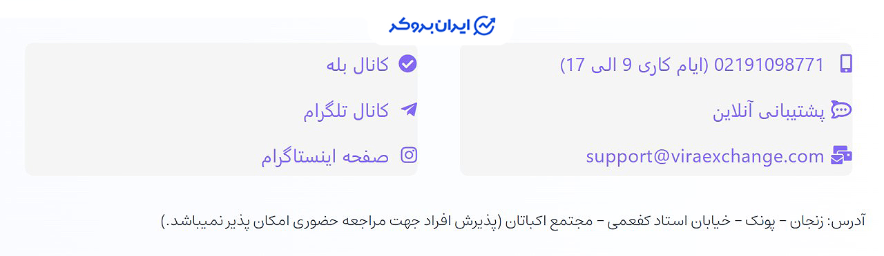 پشتیبانی صرافی ویرا اکسچنج