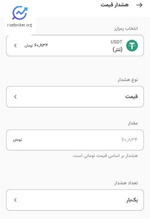 سرویس هشدار قیمت صرافی پادین