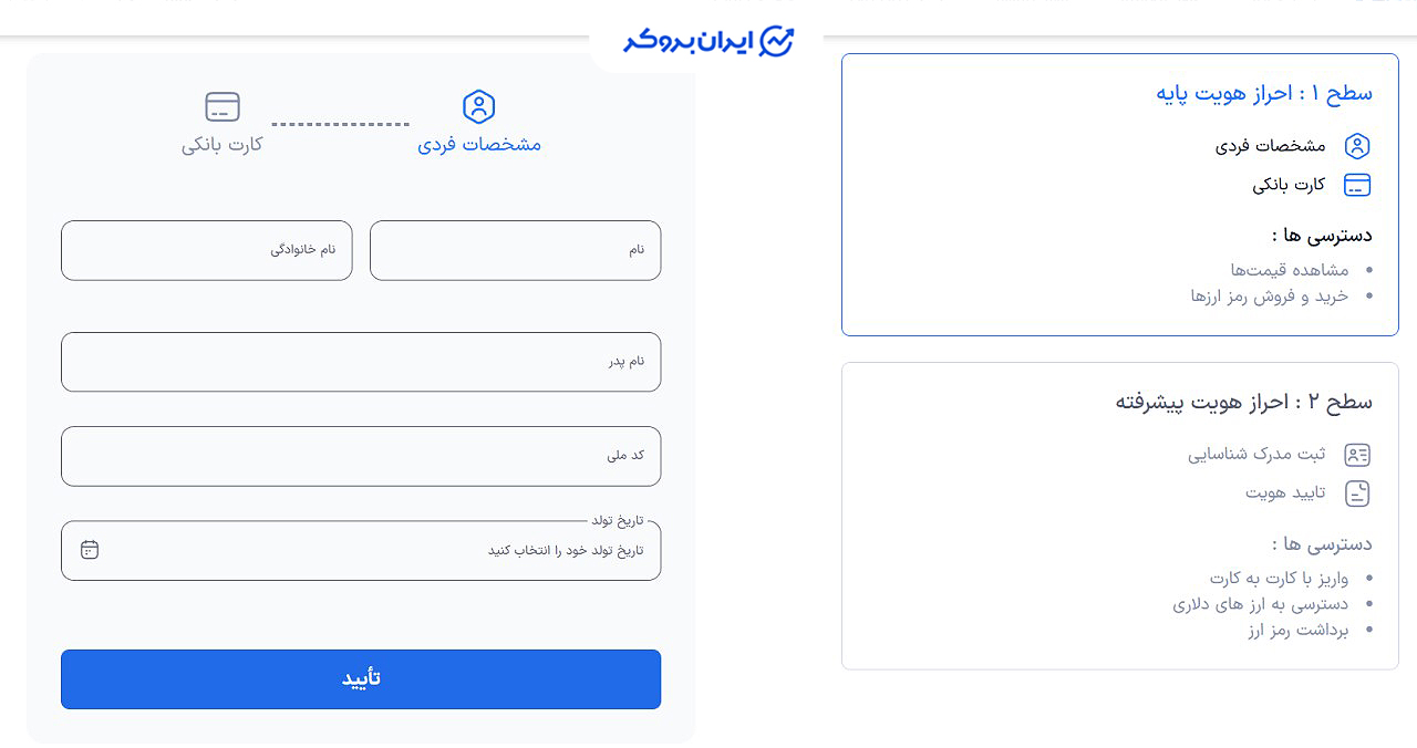 احراز هویت در پی فا 24
