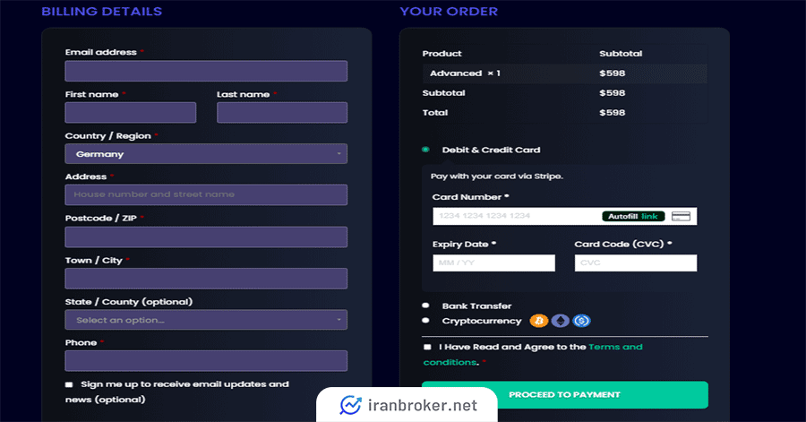 اطلاعات ثبت نام فاند یور اف ایکس