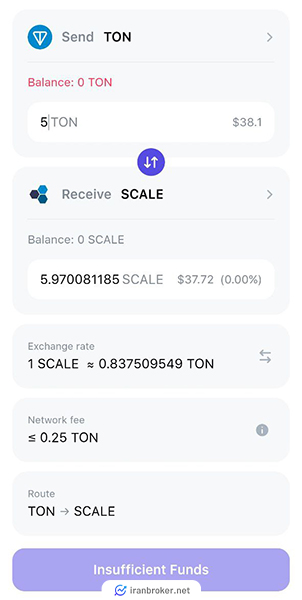 جزئیات تراکنش در کیف پول تون هاب