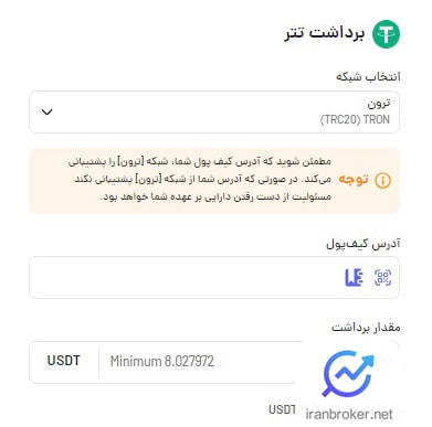 برداشت رمزارز صرافی پول نو