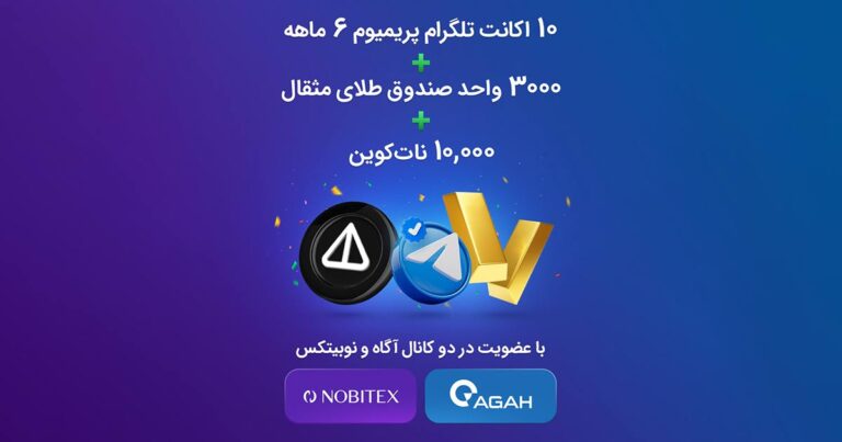 همکاری ‌کارگزاری آگاه و صرافی نوبیتکس در یک مسابقه تلگرامی