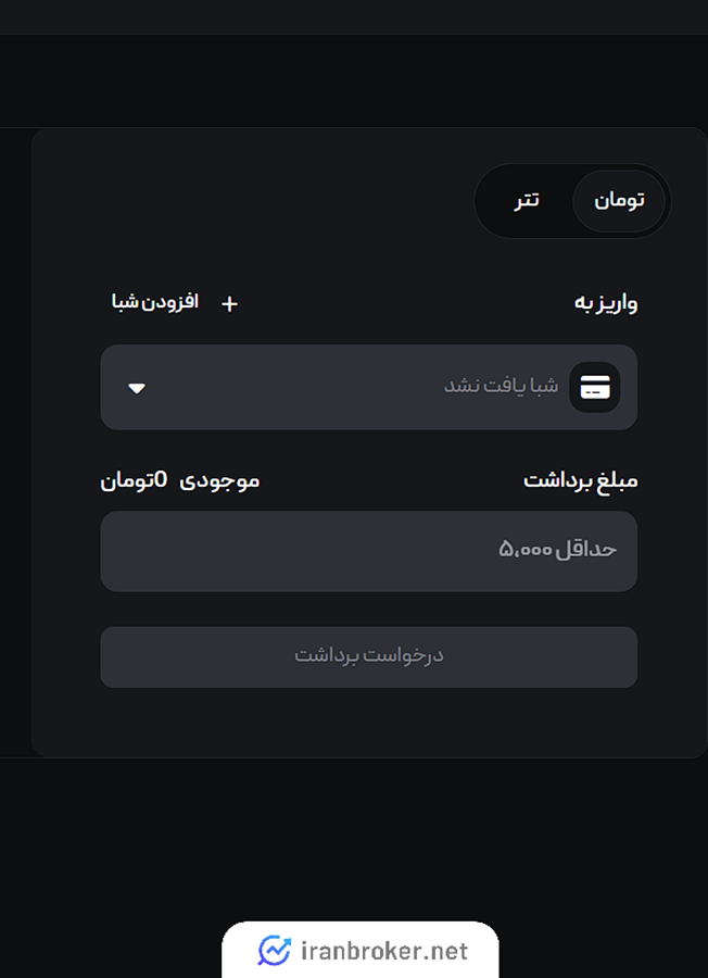 میزان حداقل برداشت در تهران اکسچنج
