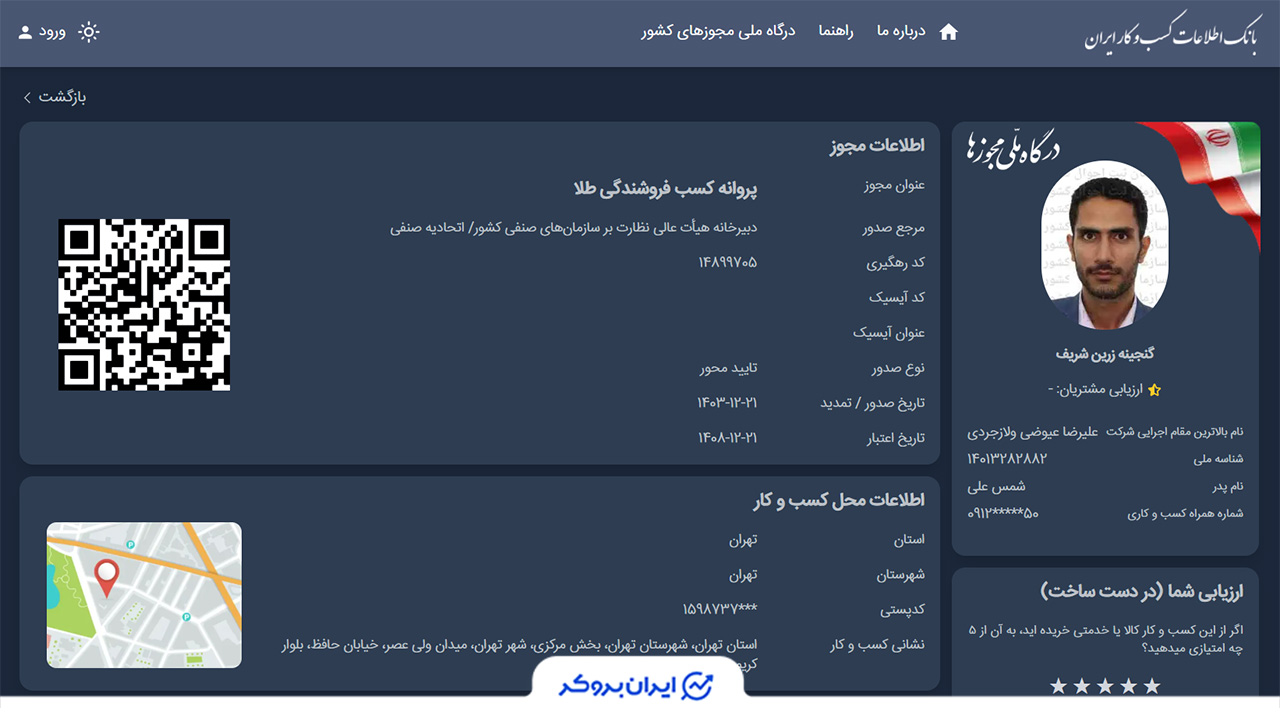 پروانه کسب فروشندگی طلا گلدیکا