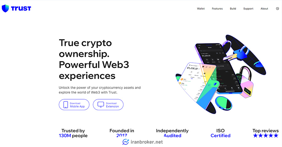 تراست ولت (Trust Wallet): در دسته بهترین کیف پول های پولکادات برای ادغام سخت‌ افزاری