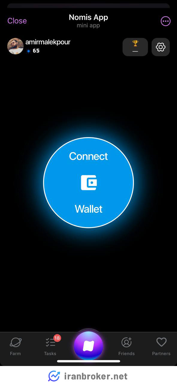 اتصال کیف پول نومیس